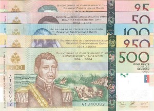 Haiti - 25, 50, 100, 250, 500 Gourdes - P---, 274, 275, 276, and 277 - Exceptional Set of 5 - 2004 dated Foreign Paper Money